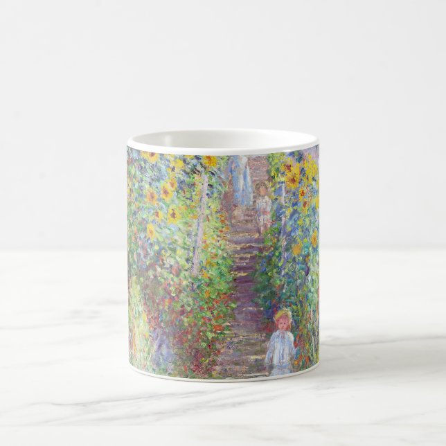 Caneca De Café O Jardim do Artista em Vétheuil, por Claude Monet (Centro)