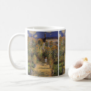 Caneca De Café O Jardim do Artista em Vetheuil por Claude Monet