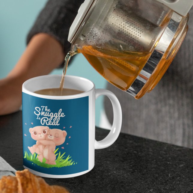 Caneca De Café O Jogo é Abraços de Urso Bonito. (Criador carregado)
