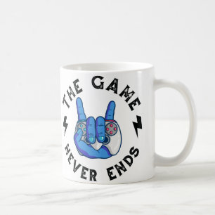 Caneca De Café O Jogo nunca acaba