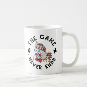 Caneca De Café O Jogo nunca acaba para Unicórnios