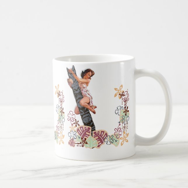 Caneca De Café O kitsch Bitsch: Acima de uma árvore de Tiki! (Direita)