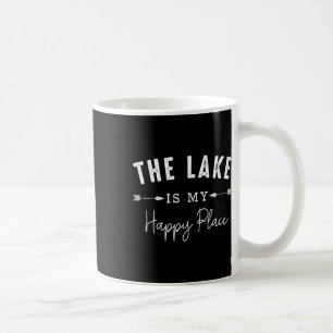 Caneca De Café O Lago É Meu Local Feliz Camping Pesca Embarcação
