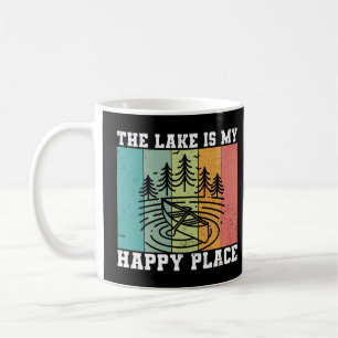 Caneca De Café O lago é o meu feliz lugar, o lago Vintage, que a