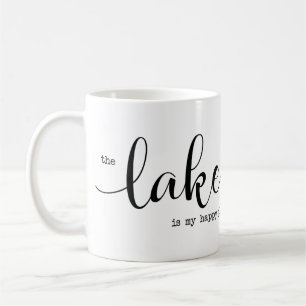 Caneca De Café O Lago é o meu Lugar Feliz - âncora do nome