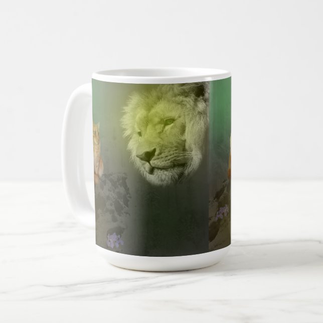 Caneca De Café O Leão E O Gato, O Café Mug (Frente Esquerda)