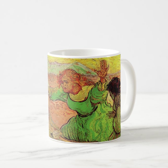 Caneca De Café O Levantamento de Lázaro por Vincent van Gogh (Frente Esquerda)
