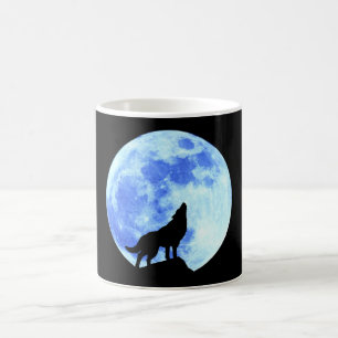 Caneca De Café O lobo do urro na Lua cheia 11 onças agride