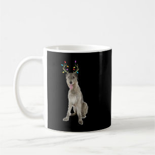 Caneca De Café O Lobo-Irlandês Reindeer Cão de Natal