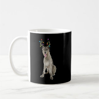 Caneca De Café O Lobo-Irlandês Reindeer Cão de Natal