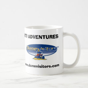 Caneca De Café O logotipo de Dunevisitors, ATV AVENTURA-SE,