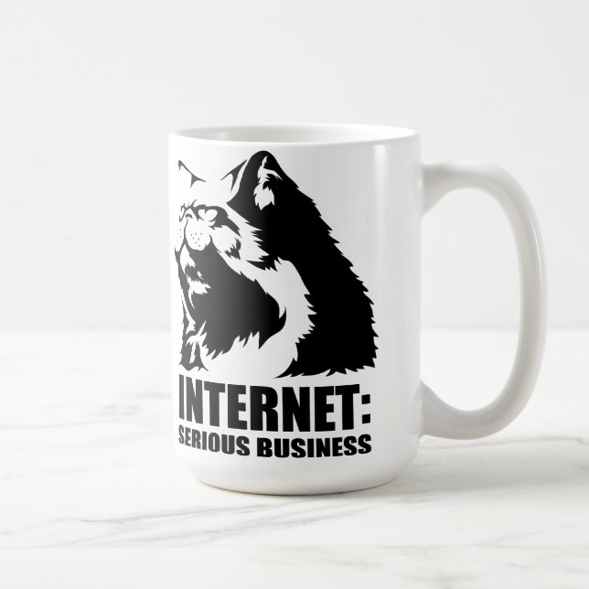 Caneca De Café o lolcat o Internet é negócio sério (Direita)