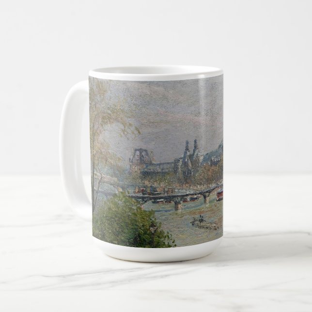 Caneca De Café O Louvre, Primavera Camille Pissarro (Frente Esquerda)