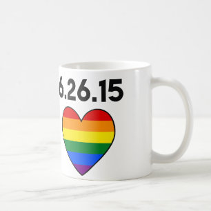CANECA DE CAFÉ O #LOVEWINS COMEMORA O CASAMENTO GAY. CORAÇÃO DO