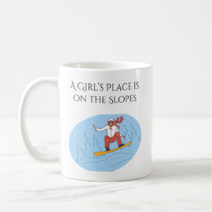 Caneca De Café O lugar de uma garota está no lugar