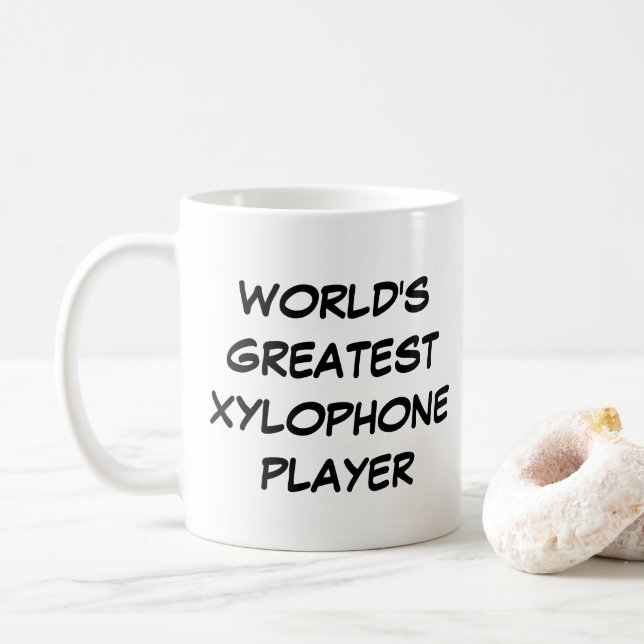 Caneca De Café "O Maior Jogador de Xylofone do Mundo" Mug (Com Donut)