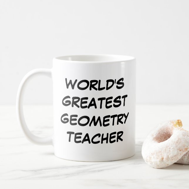 Caneca De Café "O Maior Professor de Geometria do Mundo" Mug (Com Donut)