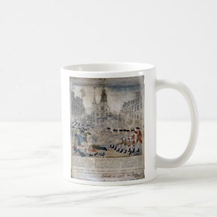 Caneca De Café O massacre de Boston por Paul Revere 1770