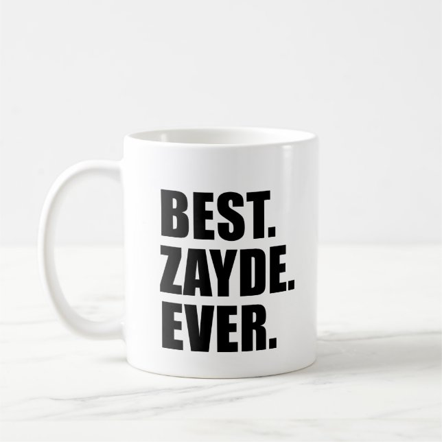 Caneca De Café O melhor avô sempre judaico de Zayde (Esquerda)