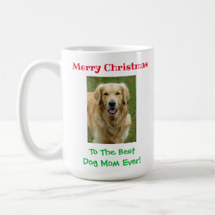Caneca De Café O Melhor Cão De Natal, Mãe, Foto De Pet Personal