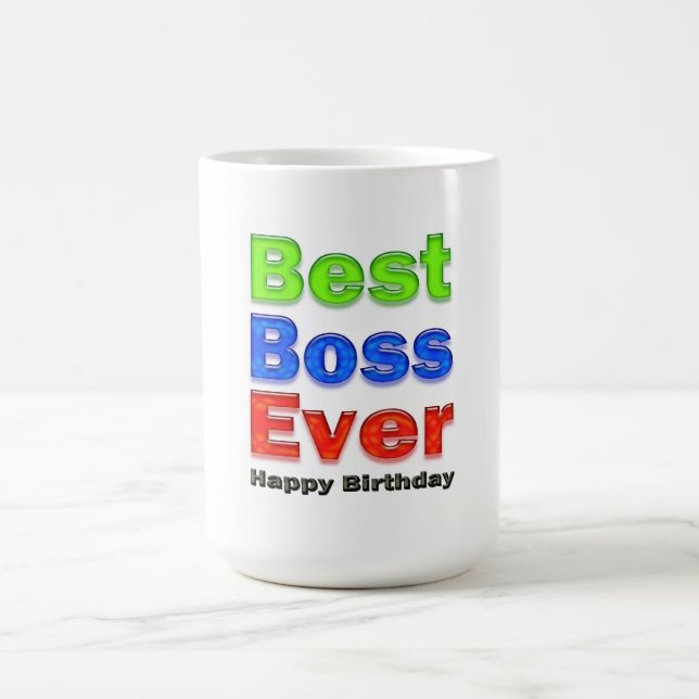 Caneca De Café O melhor chefe de oferta de aniversário do chefe n (Centro)