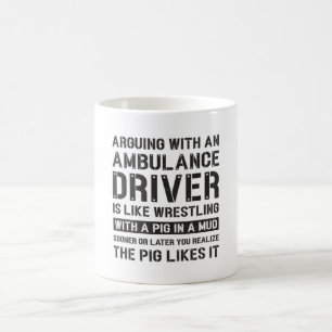 Caneca De Café O melhor condutor de ambulância, com graça de em