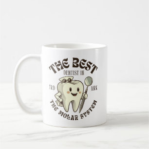 Caneca De Café O melhor dentista do sistema molar