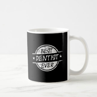 Caneca De Café O melhor dentista sempre branco