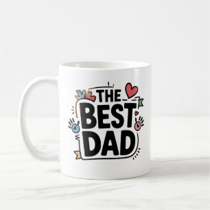 Caneca De Café O melhor design de texto para pai