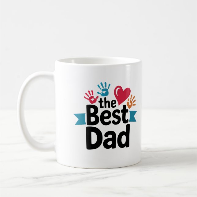Caneca De Café O melhor design de texto para Pai (Esquerda)