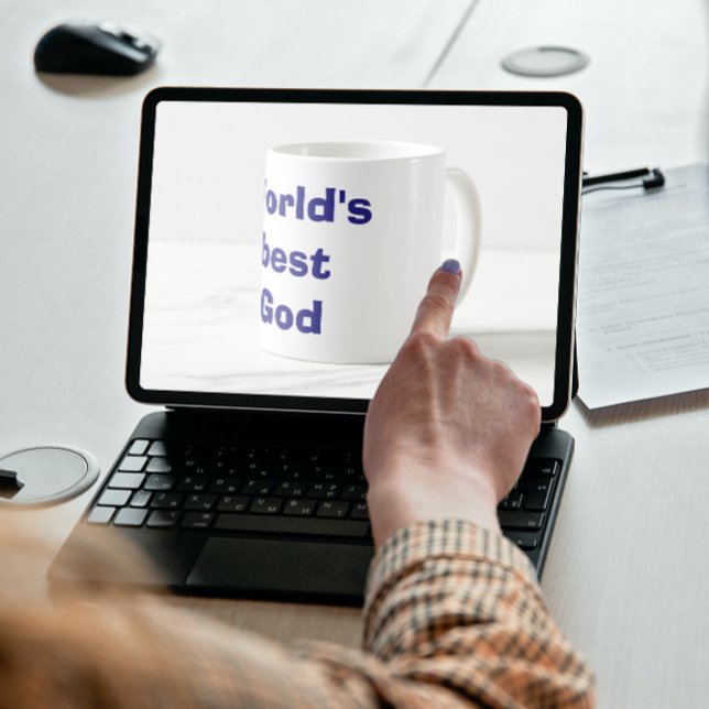 Caneca De Café O melhor Deus do mundo é engraçado (Criador carregado)