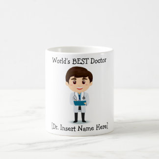 Caneca De Café O MELHOR doutor do mundo personalizado, homem