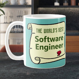 Caneca De Café O melhor Engenheiro de software do mundo.