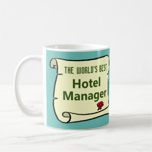Caneca De Café O melhor gerente de hotéis do mundo.