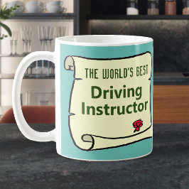 Caneca De Café O Melhor Instrutor de Condução do Mundo.