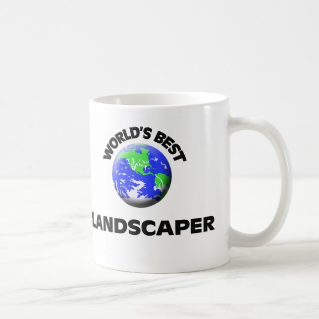 Caneca De Café O melhor Landscaper do mundo (Direita)