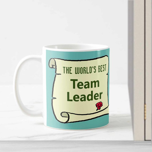 Caneca De Café O Melhor Líder da Equipe do Mundo. (Criador carregado)