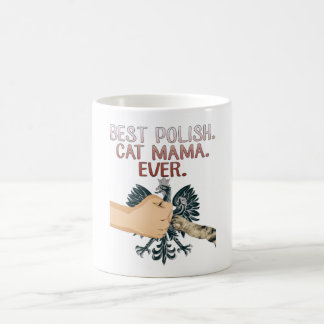 Caneca De Café O melhor Mama polonês Polônia Eagle do gato & a