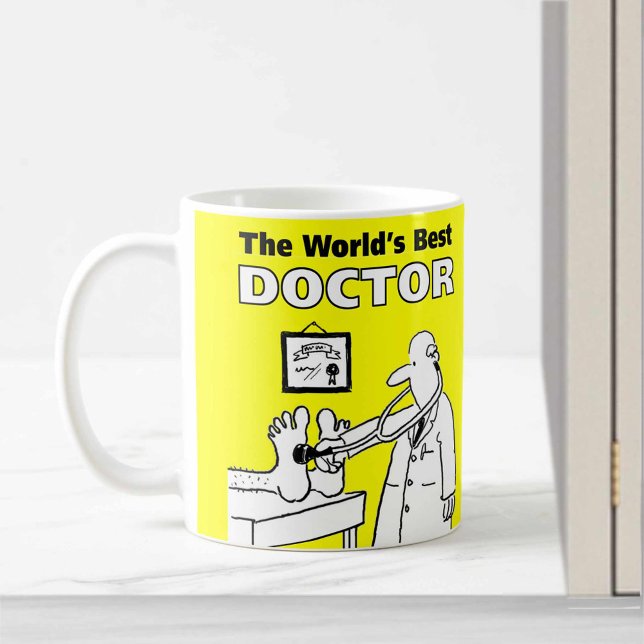 Caneca De Café O melhor médico do mundo (Criador carregado)