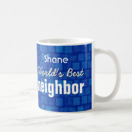 Caneca De Café O melhor mosaico azul VIZINHO V04 do mundo
