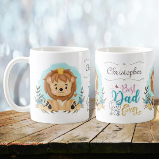 Caneca De Café O melhor Pai da Coroa Vestida de Leão Bonito já pe