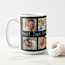 Caneca De Café O Melhor Pai De 4 Fotografias, Diversão De Colagem