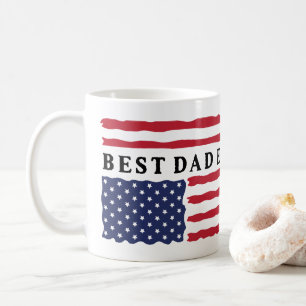 Caneca De Café O melhor Pai de Bandeira Americana