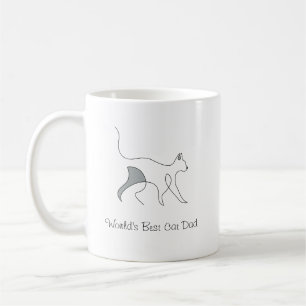 Caneca De Café O melhor pai de gato do mundo personalizado