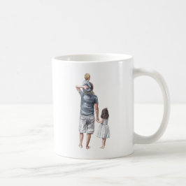Caneca De Café O melhor Pai do mundo, filho e filha doce e único