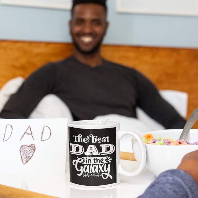 Caneca De Café O melhor Pai do troféu de galáxia do mundo. (Best Dad)