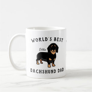 Caneca De Café O melhor Pai personalizado de Dachshund do mundo