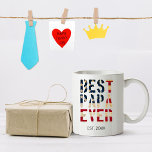 Caneca De Café O Melhor Papá Da Bandeira Americana Nunca Adiciono<br><div class="desc">O Melhor Papá Da Bandeira Americana Já Adicionou O Seu Texto De Um Café Personalizado.</div>