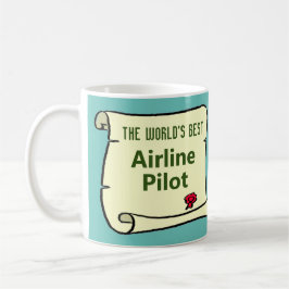 Caneca De Café O melhor piloto de linha aérea do mundo.
