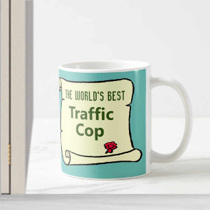 Caneca De Café O Melhor Policial de Trânsito do Mundo.